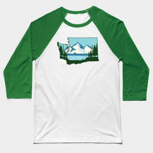 PNW Washington State Baseball T-Shirt by happysquatch